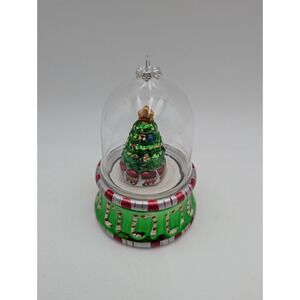 Mr Christmas Tree Musical Ornament Works Glass Dome